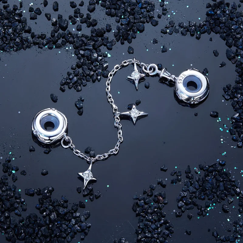 (kép) Pandora stílusú Starburst biztonsági lánc - SCC2789 - Megtekintés 5