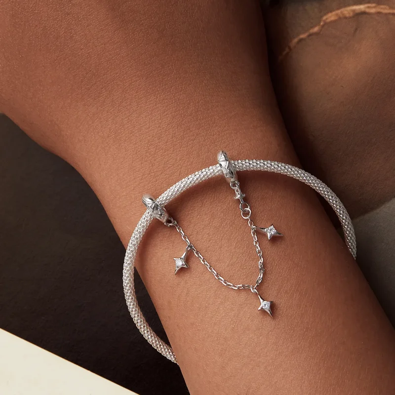 (kép) Pandora stílusú Starburst biztonsági lánc - SCC2789 - Megtekintés 7