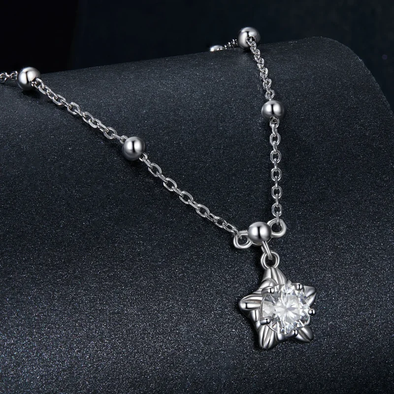 (kép) Pandora stílusú Starlight 0,5 kt nyaklánc (egy tanúsítvánnyal) - MSN036 - Megtekintés 2