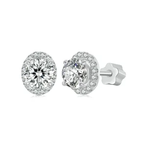 Pandora stílusú Starry Moissanite 0,5 kt fülbevalók (két tanúsítvánnyal) - MSE054 (kép) Pandora stílusú Starry Moissanite 0,5 kt fülbevalók (két tanúsítvánnyal) - MSE054