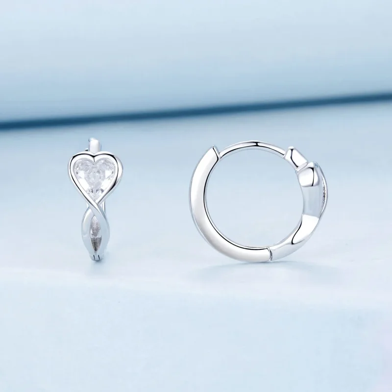 (kép) Pandora stílusú szerelmi Infinity fülbevalók - BSE1004 - Megtekintés 2