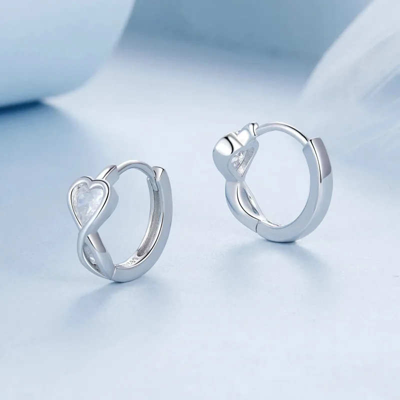 (kép) Pandora stílusú szerelmi Infinity fülbevalók - BSE1004 - Megtekintés 3