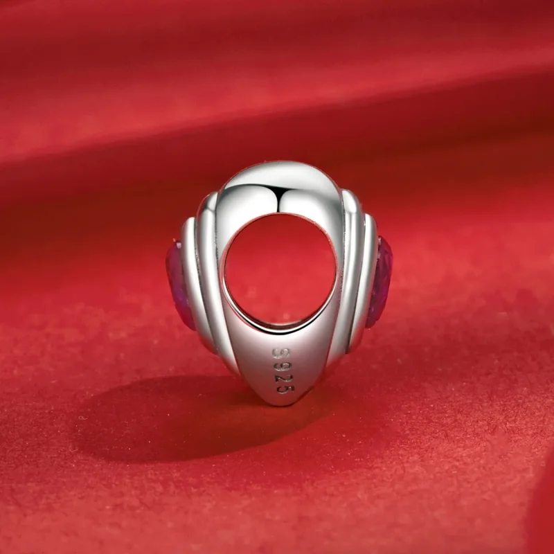 (kép) Pandora stílusú szerelmi szív klasszikus halo charm - SCC2776 - Megtekintés 3