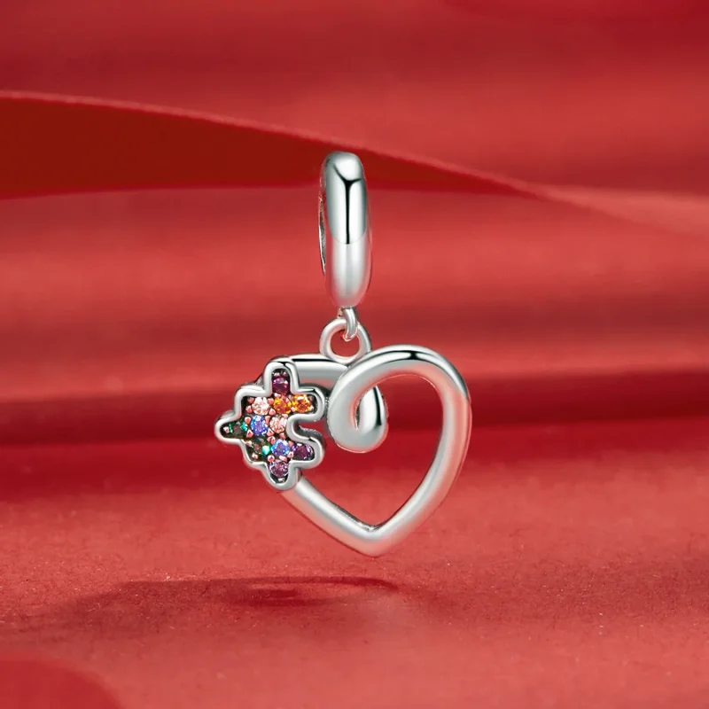 (kép) Pandora stílusú szív puzzle Charm - SCC2774 - Megtekintés 2