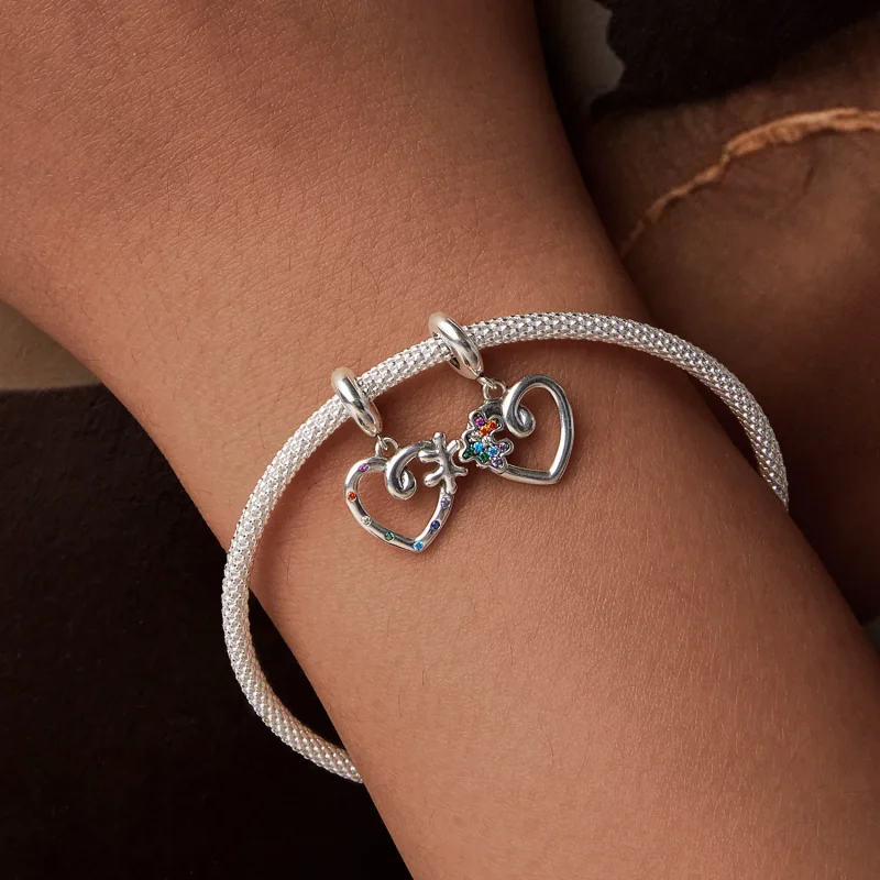 (kép) Pandora stílusú szív puzzle Charm - SCC2774 - Megtekintés 7
