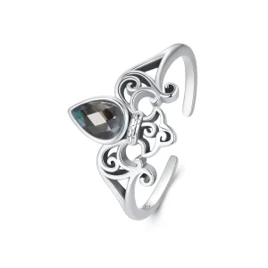 (kép) Pandora stílusú vintage Iris Open Ring - SCR1016-E