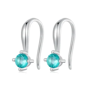 Pandora stílusú zöld fülhorgók - BSE1029 (kép) Pandora stílusú zöld fülhorgók - BSE1029