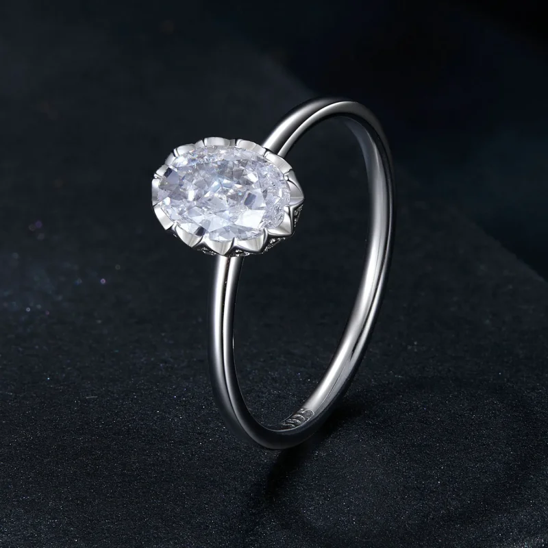 (kép) Pandora Style gyönyörű Pandora stílusú ragyogó szépség 1ct moissanite gyűrűt (eg - Megtekintés 2