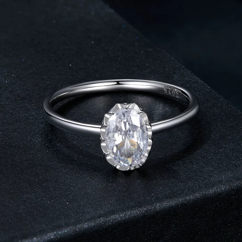 (kép) Pandora Style gyönyörű Pandora stílusú ragyogó szépség 1ct moissanite gyűrűt (eg - Megtekintés 3