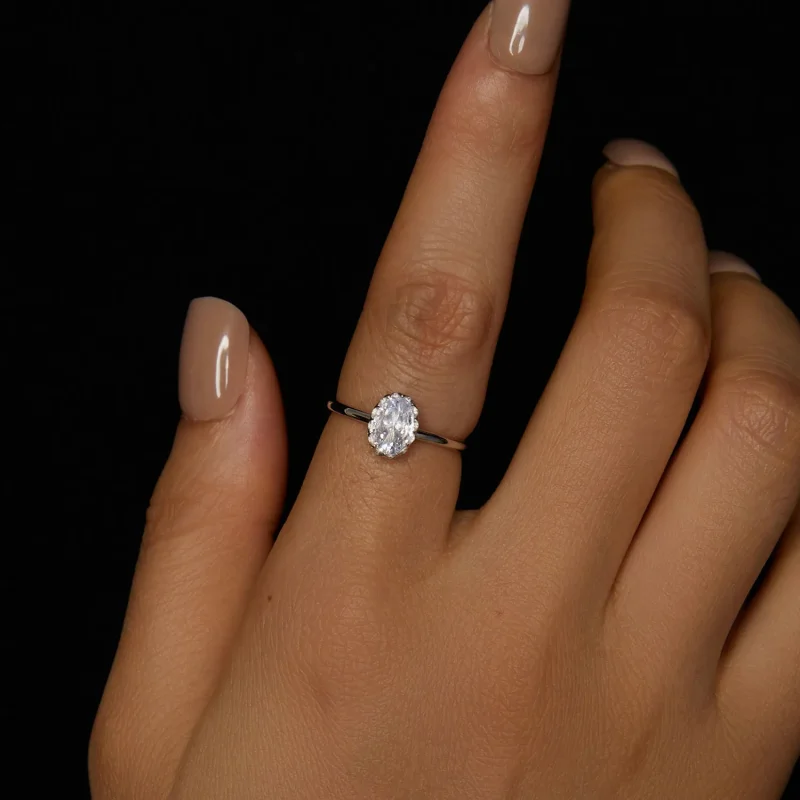 (kép) Pandora Style gyönyörű Pandora stílusú ragyogó szépség 1ct moissanite gyűrűt (eg - Megtekintés 4