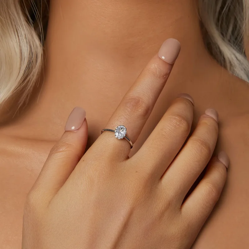 (kép) Pandora Style gyönyörű Pandora stílusú ragyogó szépség 1ct moissanite gyűrűt (eg - Megtekintés 5