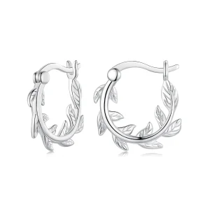 Pandora Style lenyűgöző Pandora stílusú levél fülbevalókat - BSE1022 (kép) Pandora Style lenyűgöző Pandora stílusú levél fülbevalókat - BSE1022