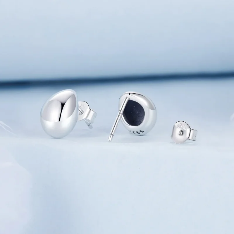 (kép) Pandora Style természetes eleganciát Pandora stílusú ezüst könnycsepp fülbevalók - Megtekintés 2