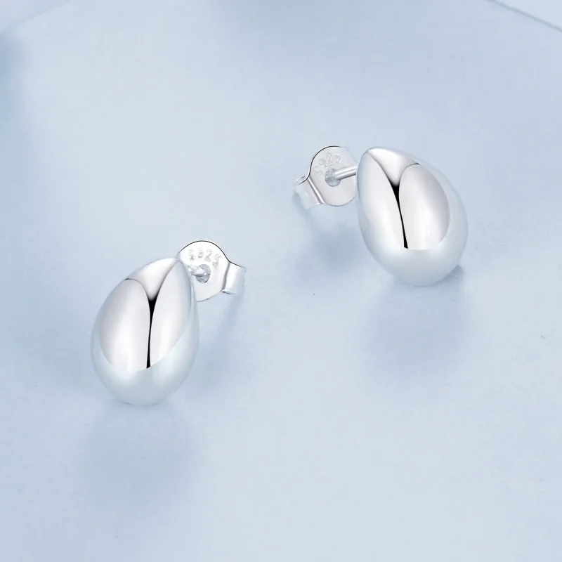 (kép) Pandora Style természetes eleganciát Pandora stílusú ezüst könnycsepp fülbevalók - Megtekintés 3