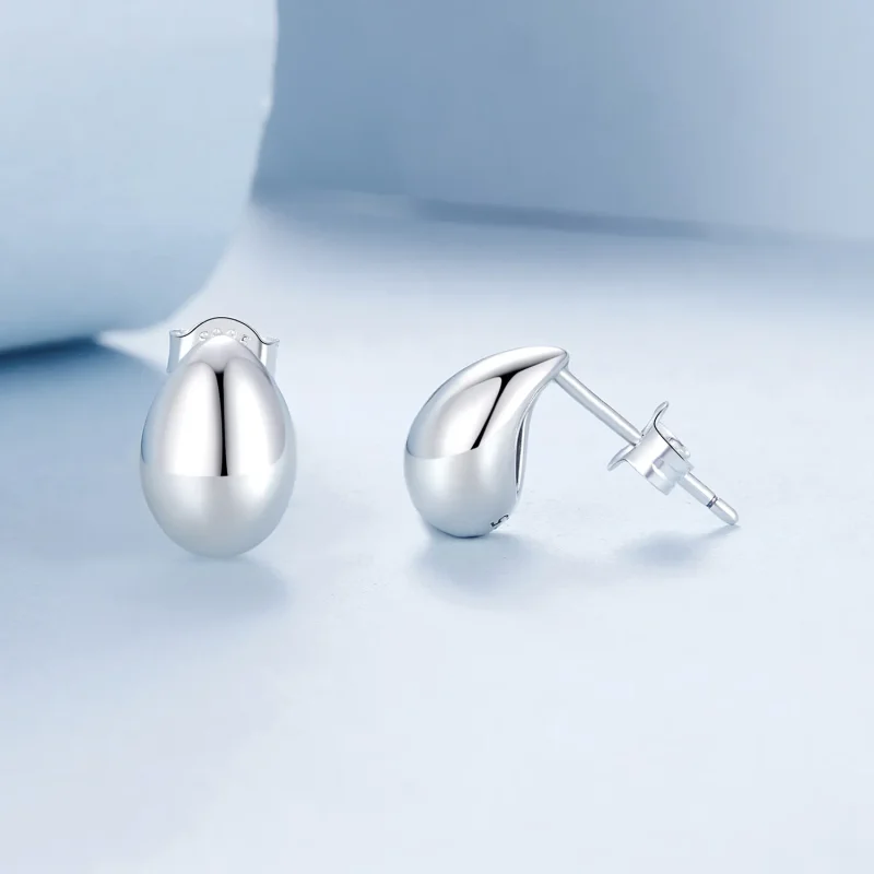 (kép) Pandora Style természetes eleganciát Pandora stílusú ezüst könnycsepp fülbevalók - Megtekintés 4