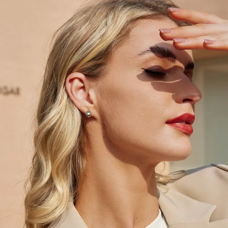 (kép) Pandora Style természetes eleganciát Pandora stílusú ezüst könnycsepp fülbevalók - Megtekintés 7