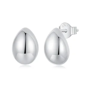 Pandora Style természetes eleganciát Pandora stílusú ezüst könnycsepp fülbevalókkal - BSE1014 (kép) Pandora Style természetes eleganciát Pandora stílusú ezüst könnycsepp fülbevalókkal - BSE1014