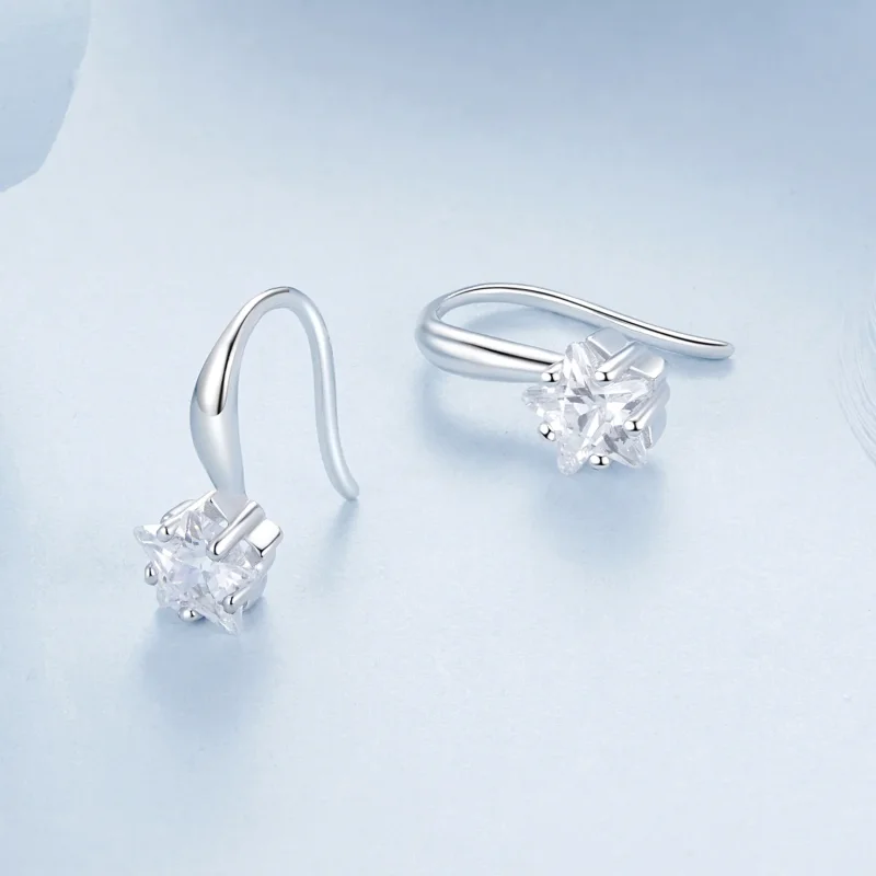 (kép) Pandora Stylez égi eleganciát és ragyogást Pandora stílusú csillag fülhorgokkal - Megtekintés 3