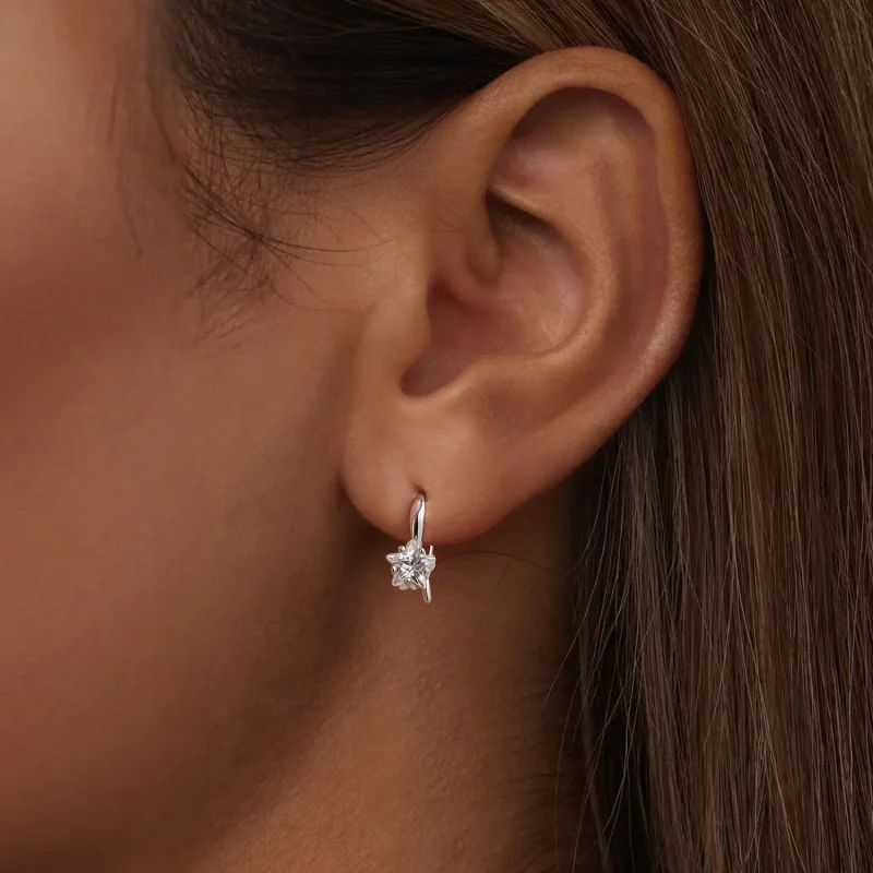 (kép) Pandora Stylez égi eleganciát és ragyogást Pandora stílusú csillag fülhorgokkal - Megtekintés 6