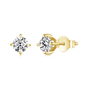 PANDORA stílusú 0,5 karátos moissanite fülbevaló - MSE038-BM (kép) PANDORA stílusú 0,5 karátos moissanite fülbevaló - MSE038-BM