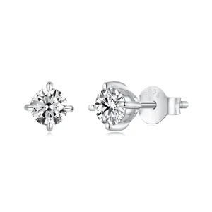PANDORA stílusú 0,5 karátos moissanite fülbevaló - MSE038-M (kép) PANDORA stílusú 0,5 karátos moissanite fülbevaló - MSE038-M