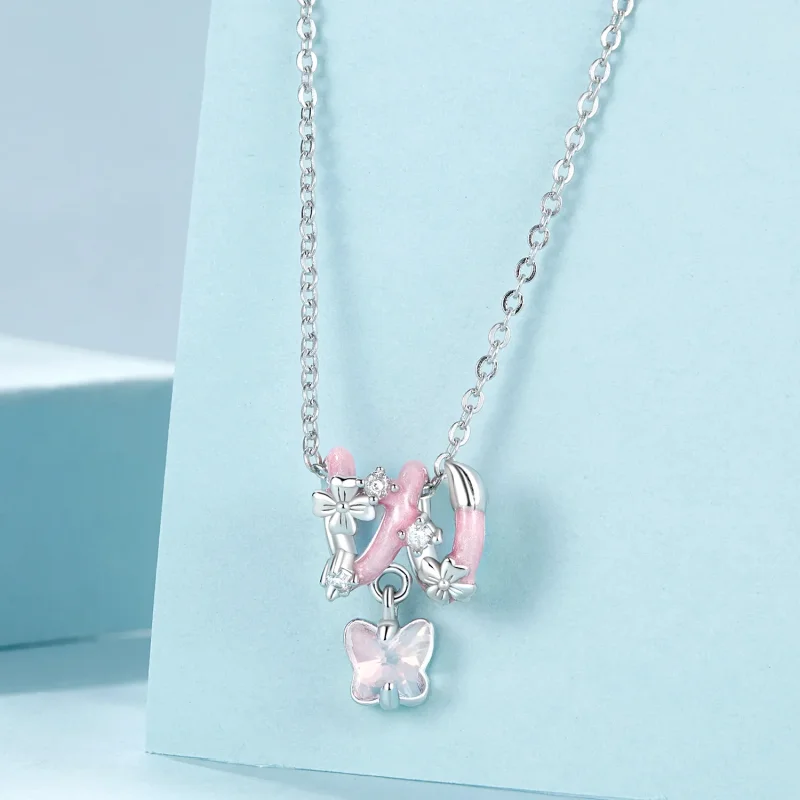 (kép) PANDORA stílusú Butterfly Love Flower gyöngyök - SCC2828 - Megtekintés 3