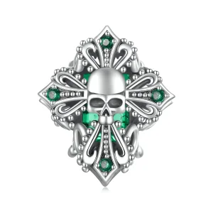 PANDORA stílusú koponya kereszt gyöngyök - BSC1063 (kép) PANDORA stílusú koponya kereszt gyöngyök - BSC1063