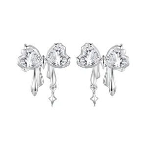 PANDORA stílusú masni fülbevaló - BSE1061 (kép) PANDORA stílusú masni fülbevaló - BSE1061