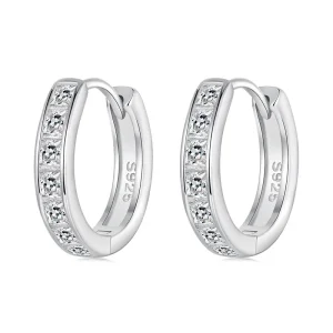 PANDORA stílusú Princess Square csillogó fülbevaló - BSE1102 (kép) PANDORA stílusú Princess Square csillogó fülbevaló - BSE1102