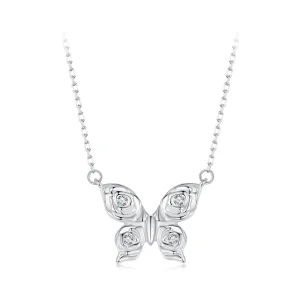PANDORA stílusú Rose Butterfly nyaklánc - BSN396 (kép) PANDORA stílusú Rose Butterfly nyaklánc - BSN396