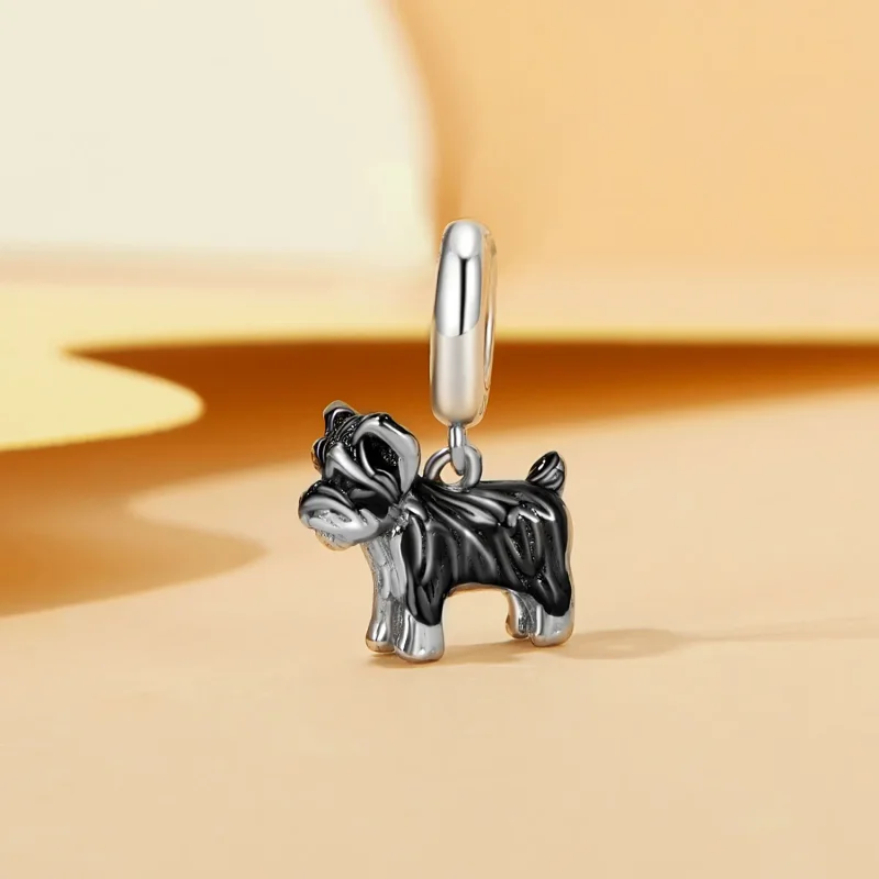 (kép) PANDORA stílusú Schnauzer medál - SCC2835 - Megtekintés 2