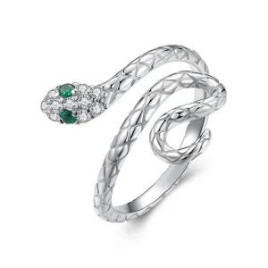 PANDORA stílusú összefonódott kígyógyűrű - YIR246-E (kép) PANDORA stílusú összefonódott kígyógyűrű - YIR246-E