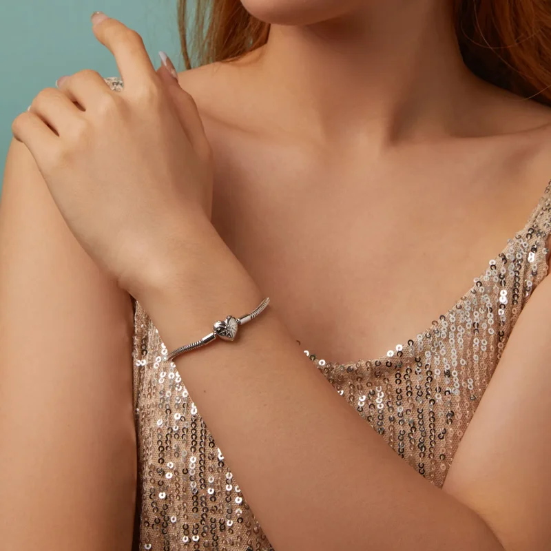 (kép) PANDORA stílusú Star Heart Basic karkötő - BSB196 - Megtekintés 3