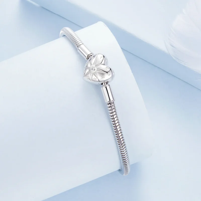 (kép) PANDORA stílusú Star Heart Basic karkötő - BSB196 - Megtekintés 2