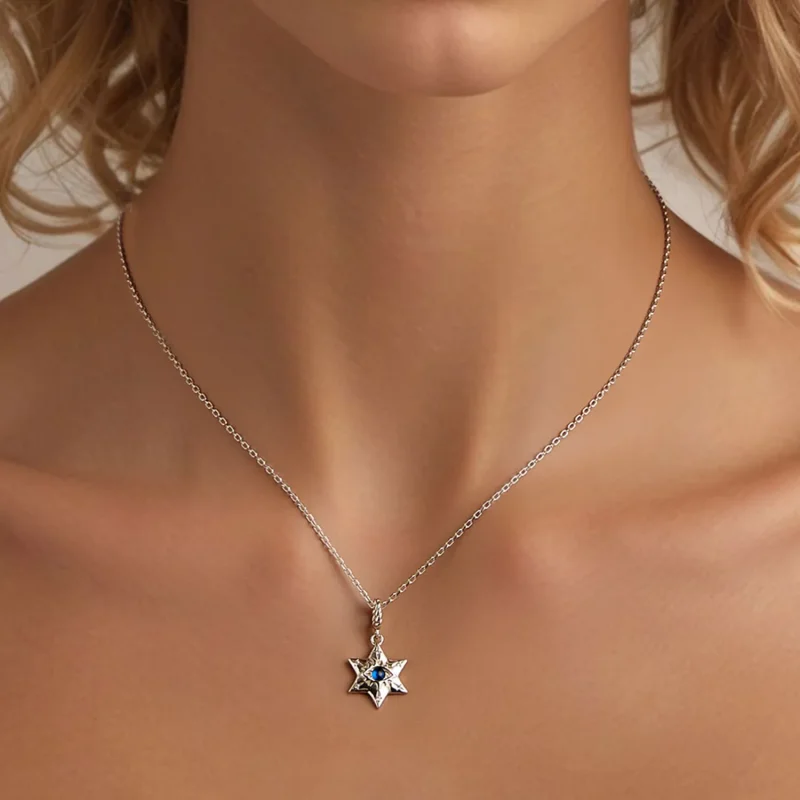(kép) PANDORA stílusú Starburst Demon Eye nyaklánc - BSN397 - Megtekintés 4