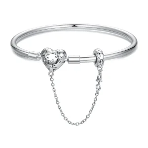 PANDORA stílusú vintage szív karkötő - SCB287 (kép) PANDORA stílusú vintage szív karkötő - SCB287