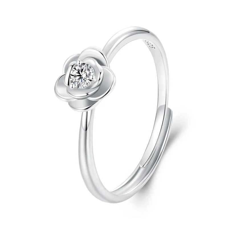 (kép) PANDORA Style 0,1 karátos moissanite rózsagyűrű (egy tanúsítvánnyal) - MSR054-E