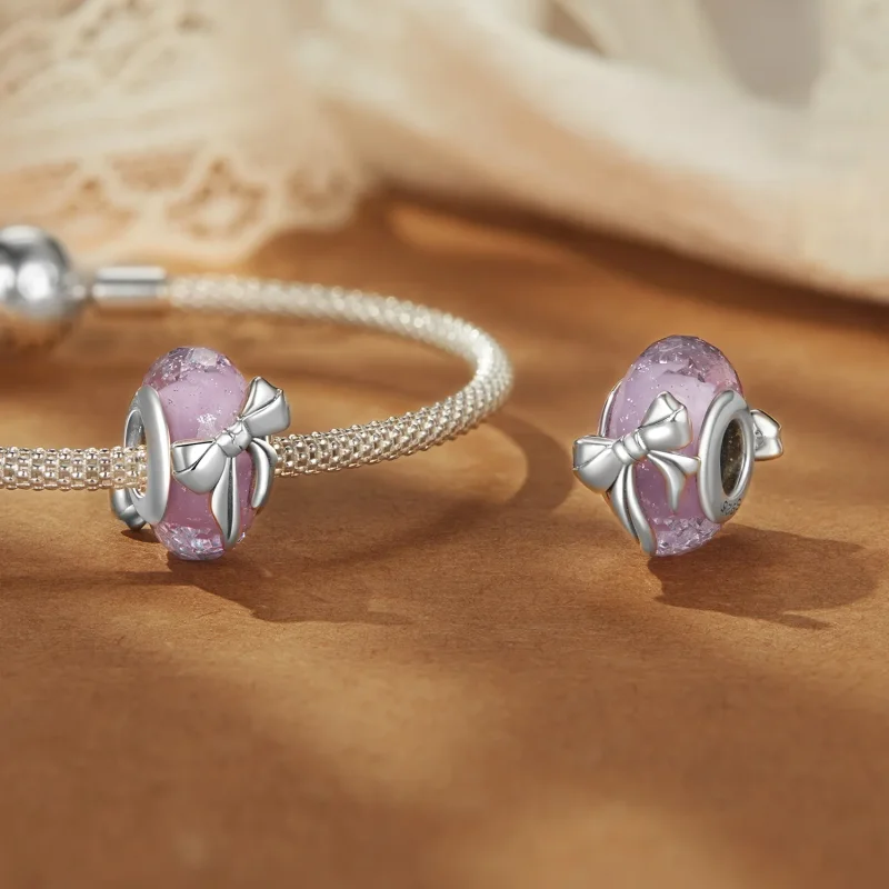 (kép) PANDORA Style Bowknot üveggyöngyök - BSC1057 - Megtekintés 4