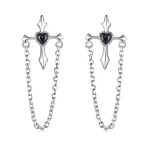 PANDORA Style Chain keresztfülbevaló - SCE1808 (kép) PANDORA Style Chain keresztfülbevaló - SCE1808