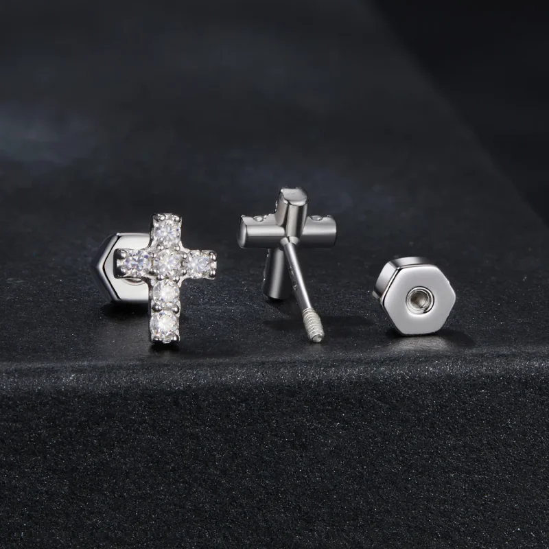 (kép) PANDORA Style Cross fülbevaló (egy tanúsítvány) - MSE070 - Megtekintés 2