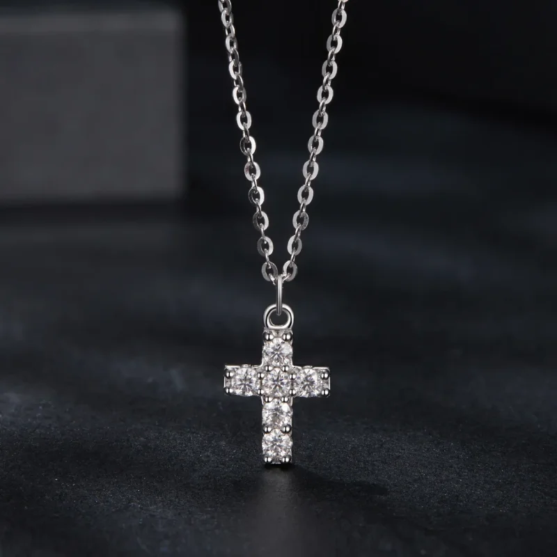 (kép) PANDORA Style Cross nyaklánc (egy tanúsítvánnyal) - MSN039 - Megtekintés 3