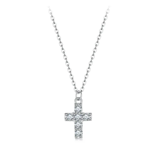 (kép) PANDORA Style Cross nyaklánc (egy tanúsítvánnyal) - MSN039