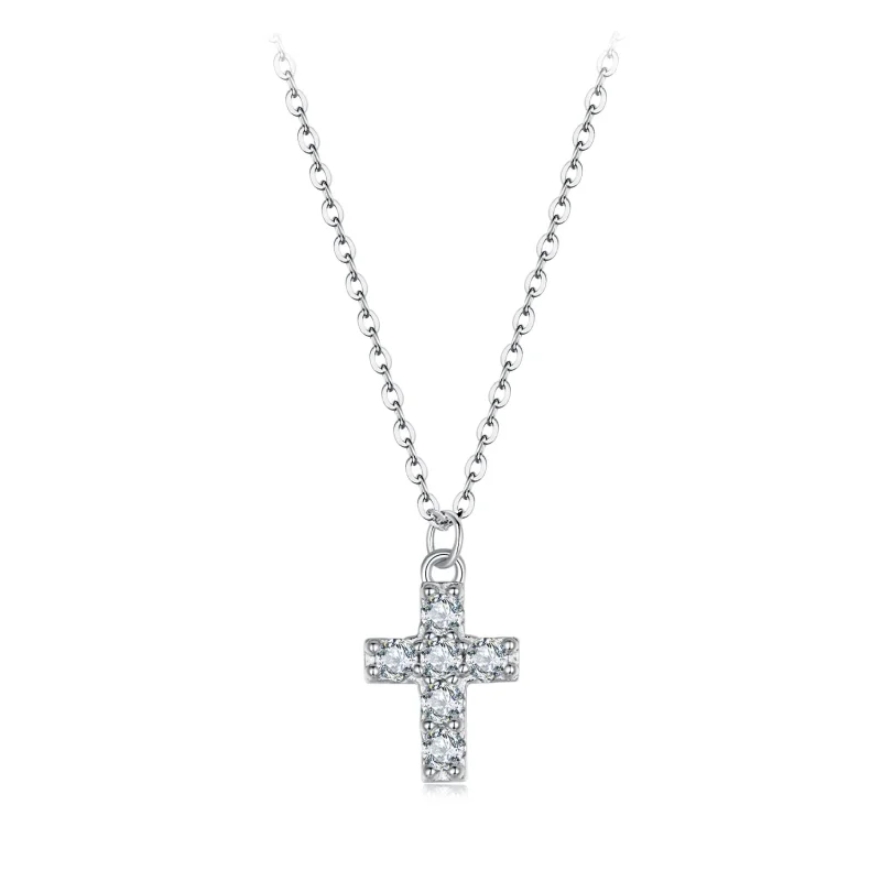 (kép) PANDORA Style Cross nyaklánc (egy tanúsítvánnyal) - MSN039