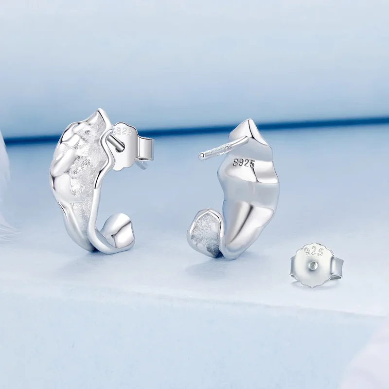 (kép) PANDORA Style csillogó ezüst fülbevaló - BSE1062 - Megtekintés 2
