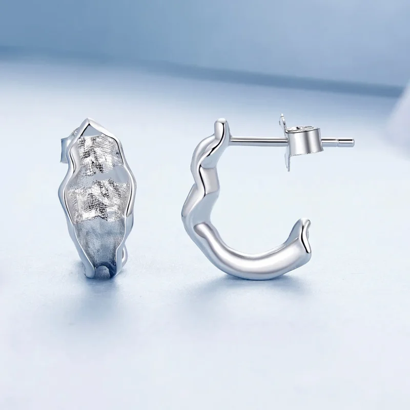 (kép) PANDORA Style csillogó ezüst fülbevaló - BSE1062 - Megtekintés 4