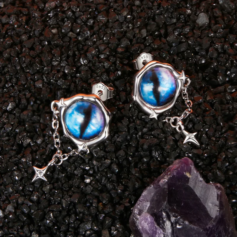 (kép) PANDORA Style Devil Eye fülbevaló - BSE1092 - Megtekintés 4