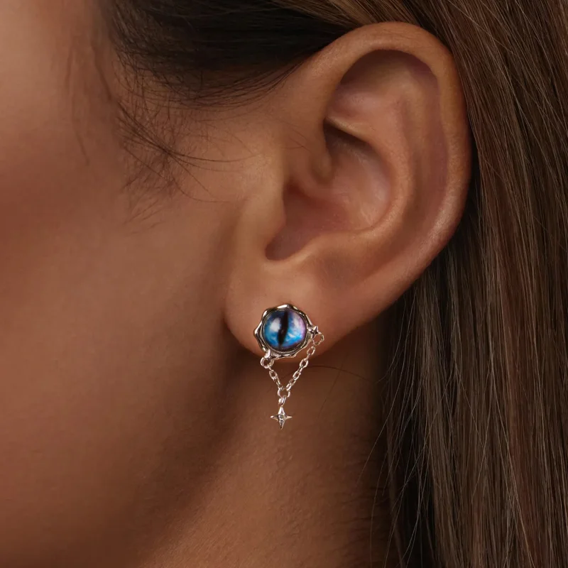 (kép) PANDORA Style Devil Eye fülbevaló - BSE1092 - Megtekintés 6