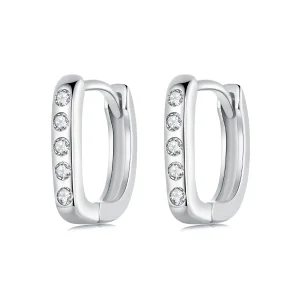 PANDORA Style Egyszerű D alakú fülbevaló - BSE1084-WH (kép) PANDORA Style Egyszerű D alakú fülbevaló - BSE1084-WH