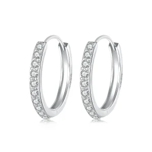 PANDORA Style Egyszerű sterling ezüst fülbevaló - BSE1060-AL (kép) PANDORA Style Egyszerű sterling ezüst fülbevaló - BSE1060-AL
