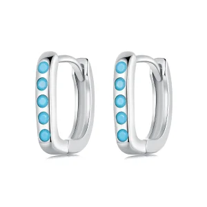 PANDORA Style Egyszerű türkiz fülbevaló - BSE1084-BU (kép) PANDORA Style Egyszerű türkiz fülbevaló - BSE1084-BU